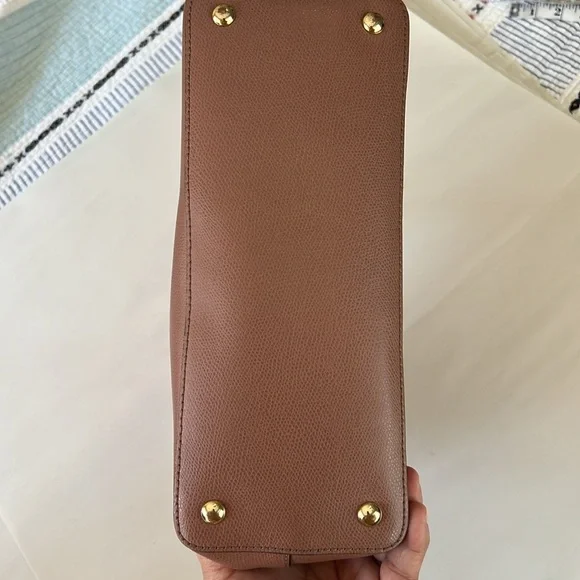 Michael Kors Dusty Rose Gold accents Leather Satchel Crossbody Bag - Picture 5 of 13